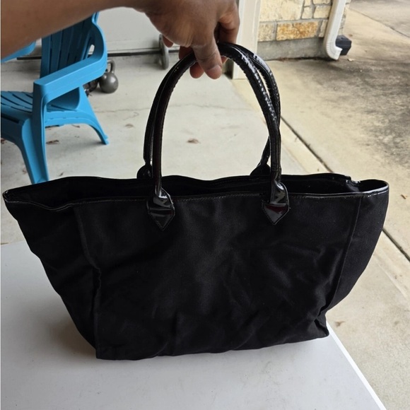 Victorias Secret Weekender Tote Shoulder Bag Black Silver Chain Beach New - Picture 10 of 11